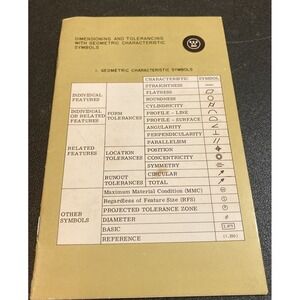 Dimensioning And Tolerancing‎ With Geometric Characteristic Symbols Westinghouse